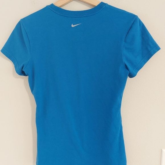 Nike blue dri-fit cotton tshirt - Picture 3 of 4
